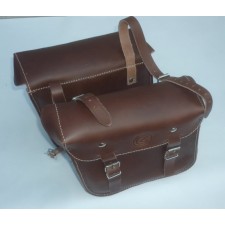 BRAŠNY PÁR -  PRO JAWA KÝVAČKA + PANELKA  - (ČESKÁ VÝROBA - NEJLEPŠÍ KVALITA) - HNĚDÉ + VYRAŽENO LOGO ČZ